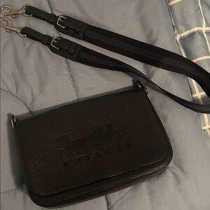 Coach Jes Navy Blue Leather Purse